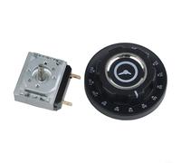Interruttore timer per elettrodomestici da cucina con campanello acustico per forno, cuociriso, microonde, manopola in metallo, 30 60 90 120 minuti, argento e nero (120 minuti)