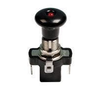 Interruttore tira-spingi con spia a Led - 12/24V - Rosso - 10A