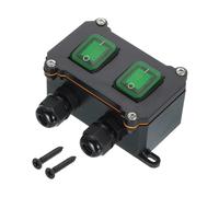 Interruttore Toggle per Cavo DPST ON/OFF IP65 con Pulsante Green Rocker