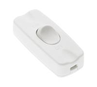 Interruttore Torpedo 250V 2A Ampere (2 Pezzi) 2 3 in Linea Bipolare con Pulsante a Bilanciere ON OFF a LED per Piccoli Elettrodomestici o Lampada da Tavolo da Scrivania da Comodino (Bianco)