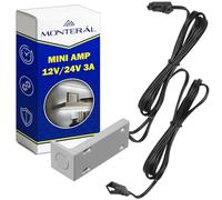Interruttore Touch con Funzione Dimmerabile per Lampade e Strisce LED 12V/24V 3A - con 2 Cavi con Connettori Mini AMP - MONTERAL