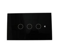 Interruttore Touch da Parete WiFi 2.4G BLE RF 433MHz Vetro Temperato Nero 3