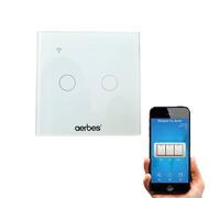 Interruttore Touch Intelligente Smart Controller APP 2 Vie Bianco Vetro