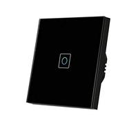Interruttore Touch Interruttore Tattile Leggero Lampada Da Parete Con Sensore 220V Standard Pannello In Vetro Temperato 1/2/3 Gruppi Impermeabile Intelligente No(Ng Black 1 Touch)