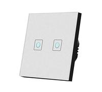 Interruttore Touch Interruttore Tattile Leggero Lampada Da Parete Con Sensore 220V Standard Pannello In Vetro Temperato 1/2/3 Gruppi Impermeabile Intelligente No(Ng White 2 Touch)