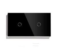 Interruttore Touch Interruttori Della Luce Intelligenti Doppio 1 Gruppo Dimmer A Via Interruttore Tattile Da Parete Sensore Dimmerabile(Noir)