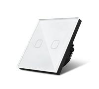 Interruttore Touch Interruttori Della Luce Intelligenti Impermeabile 1/2/3 Gang Interruttore Tattile Leggero 220V Sensore Standard Lampada Da Parete Modulo Pannello In Vetro Temperato(2 Gang White)