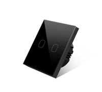Interruttore Touch Interruttori Della Luce Intelligenti Pannello A Parete Interruttore Tattile Rete Automatico Lavoro(Noir,1-GANG-WIFI)