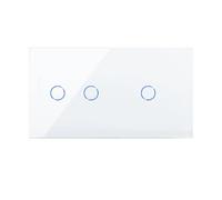 Interruttore Touch Interruttori touch da parete 1 banda, 2 bande, via, vie, interruttore della luce 157 mm for il miglioramento casa(White,2 way)