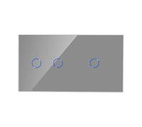 Interruttore Touch Interruttori touch da parete 1 banda, 2 bande, via, vie, interruttore della luce 157 mm for il miglioramento casa(Grey,1 way)