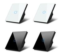 Interruttore Touch luci LED bianco o nero in vetro diversi modelli