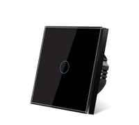 Interruttore Touch Pannello interruttore touch in vetro temperato AC100-240V, sensore luce da parete, 1/2/3 gang, 10 A(ZS-BB01Y)