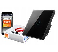 Interruttore touch ZigBee TUYA 1 circuito nero #senza N