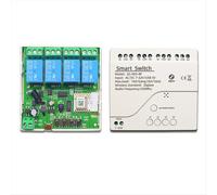 Interruttore Tuya Smart Zigbee AC/DC7-32V a 4 canali con alloggiamento Ding Rail, compatibile con Home Assistant