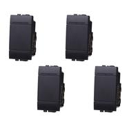 Interruttore Unipolare 1P 1M 16A, Compatibile Con Bticino Living Li 4 Pezzi Nero