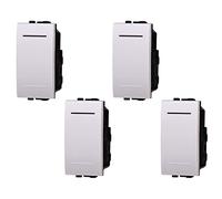 Interruttore Unipolare 1P 1M 16A, Compatibile Con Bticino Living Light, Da 1 Posto Modulo (4 Pezzi, Bianco)