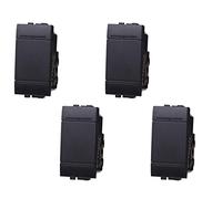 Interruttore Unipolare 1P 1M 16A, Compatibile Con Bticino Living Light, Da 1 Posto Modulo (4 Pezzi, Nero)