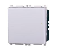 Interruttore unipolare, 2 moduli, Moduli Bianchi, Compatibile Con Vimar Plana, frutti, interruttori, pulsanti, deviatori, dimmer, sensori, PIR, buzzer, Per Placche originali e compatibili