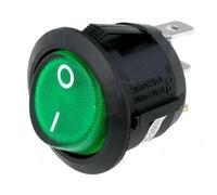 INTERRUTTORE UNIPOLARE A BILANCERE LUMINOSO VERDE 12V