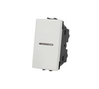 INTERRUTTORE UNIPOLARE ASSIALE 1P POLO MODULO COMPATIBILE MATIX BIANCO 10A 220V INCASSO