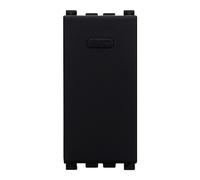 Interruttore unipolare basculante 16A nero compatibile anche con Vimar Arké