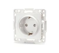 Interruttore unipolare bianco dal design tedesco, ideale per controllare la luce da un solo punto. Unisce eleganza e funzionalità, perfetto per decorazioni moderne o classiche per la casa.