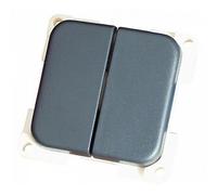 INTERRUTTORE UNIPOLARE DOPPIO GRIGIO MC2N/G