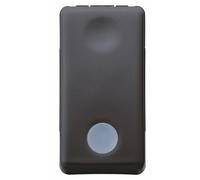 Interruttore unipolare illuminabile Gewiss Top System 16 A nero Nero