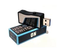 Interruttore USB On / Off Switch - USB 3.0 e 2.0 - Adattatore Interruttori para PC ecc - HmbG 1401