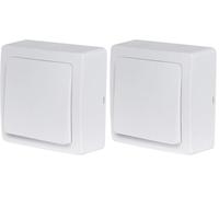 Interruttore va e Vient - Prese elettriche standard - Presa extra piatta - Presa a muro - Interruttore va e viene senza fili - Presa a muro - Gamma Blok - Va e viente bianco - Debflex