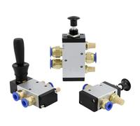 Interruttore Valvola Aria Chiave Manuale 4H210-08 4H310-10 4H410-15 Controllo Pneumatico Trazione 1/4" 2 Posizioni 5 Porte Piastra Di Inversione(4R210-08,With-8mm-Fitting)