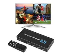 Interruttore video, 4K Quad Multi-viewer 4x1 Segmentazione dello schermo Multi Switcher senza soluzione di continuità Multiplexer video doppio sinistro destro per uffici domestici, data center