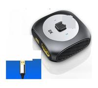 Interruttore video, Switch 8K60Hz 4K144Hz 4K60Hz Video Switcher 2 In 1 Out for Laptop Host for Monitor TV Proiettore per uffici domestici, data center(Add 1HDMI cable-01)