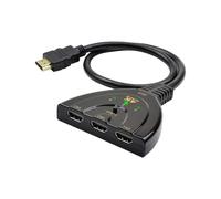 Interruttore video, Switch KVM Splitter compatibile con HMI 4K 2K 3D 3 ingressi 1 uscita Mini porte Video Switcher HUB 1080P per uffici domestici, data center