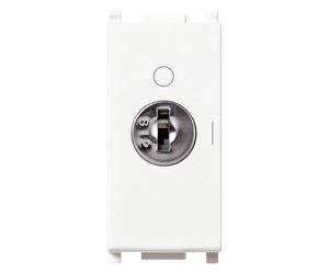 Interruttore Vimar Plana 2P 16AX con chiave Bianco 1 modulo 14083