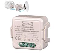 Interruttore WiFi Alexa,deviatore wifi Smart life tuya app Timer Switch mini rele Funziona in Parallelo con Interruttore a Parete Originale,Ricevitore a Relè 2300W 220v, Voice Control alexa