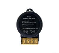 Interruttore WiFi con funzione contatore di corrente 30 A 90-250 V AC, materiale ignifugo PC, compatibile con Tuya e Smart App, controllabile tramite smartphone e assistenti vocali (nero)