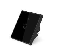 Interruttore WiFi intelligente Tuya 1/2/3 canali, standard UE, con telecomando e timer, interruttore a parete AC110V-240V 10A (1 canale/Nero)