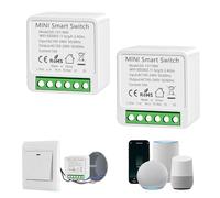 Interruttore WiFi, Interruttore Smart, Interruttore Intelligente Relé WiFi | 16A Mini Smart Switch Modulo compatibile con alexa, 2.4G Alexa Interruttore con Tuya e Smart Life APP, Cavo Neutro Richiesto