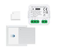 Interruttore WIFI Luce Senza Fili Mini Modulo Smart Luci Mobile + Ricevitore a Relè Radio Telecomando On/Off Switch Wireless per Lampade e Apparecchi Elettrici Compatibile con Alexa e Google Home