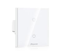 Interruttore WiFi, Maxcio Interruttore a Parete Intelligente Compatibile con Alexa Echo e Google Home, Interruttore di Illuminazione Senza Fili, Funzione Timer (Linea Neutra Richiesta) - 2 Canali