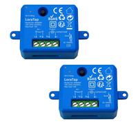 LoraTap Interruttore WiFi Mini, Ricevitore 2500W 10A, Controllo Remoto via App Smart Life, Compatibile con Alexa e Google Assistant per Controllo Vocale, per Casa Intelligente, Set di 2