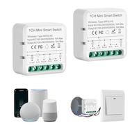 Interruttore Wifi Smart Life, 2.4G Interruttore Smart Wifi,Mini intelligente, Smart Luci Rele Module,Controllo Remoto via App Smart Life/Tuya per Domestica Intelligente