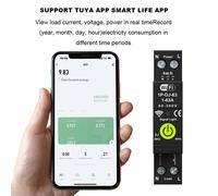 Interruttore WiFi Sovracorrente Regolabile con Misurazione Bidirezionale