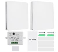 Interruttore wireless 220v interruttore senza fili senza batteria Set interruttori radio 2 interruttori 10A Interruttore radio 1 ricevitore + 2 pannelli di controllo.