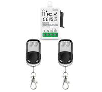 Interruttore Wireless 433Mhz 110-230V 1CH Relè Ricevitore Radio, 2 Keyfobs, Contatti Zero Potenziale per Luci Ventilatore Apriporta