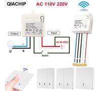 Interruttore wireless RF 433 MHz 220 V 100 V Pannello a parete con telecomando 433,92 MHz Mini ricevitore relè Interruttore lampada a luce LED per la casa Divertimento