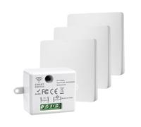 Interruttore wireless RF433 interruttore della luce senza fili 10A 240V interruttore di trasmettitore senza fili 1 ricevitore 3 controller nessun cablaggio richiesto Per luci Illuminazione WHD05+WHZ03
