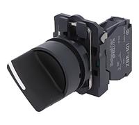 Interruttore XB5AD21: girevole - asta 22 mm. Pos: 2 NO nero Mancanza 3A/240VA...