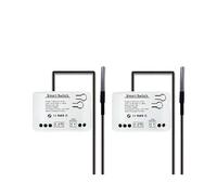 Interruttore Zigbee Intelligente Tuya da 2 Pezzi con Sensore di Temperatura Relè Zigbee A Contatto Asciutto Passivo Funziona con Home Assistant